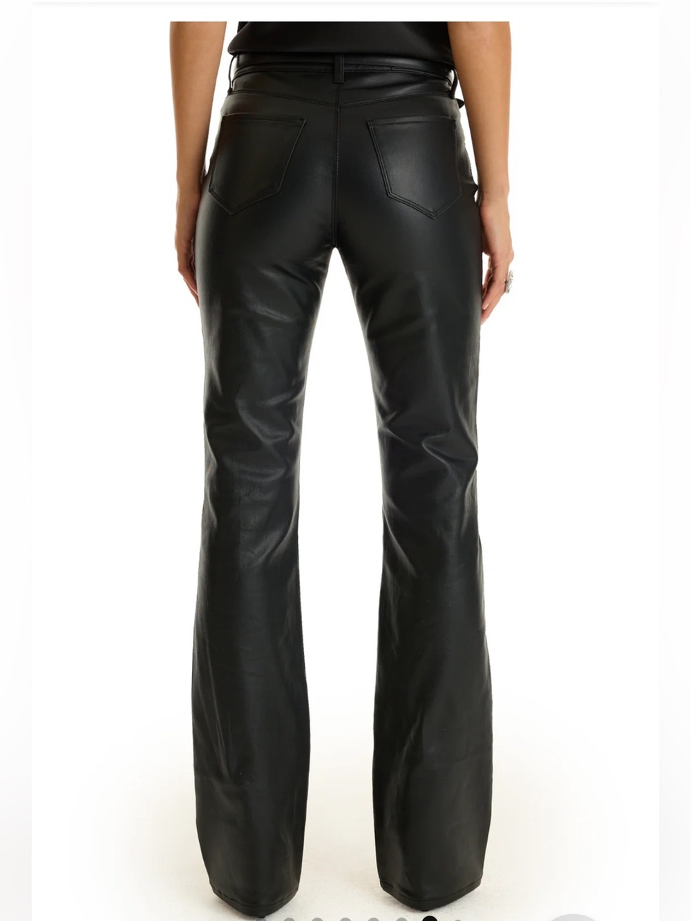 The Noli Shop Aria Coated Flare Jean Black SZ 27 - Picture 3 of 11
